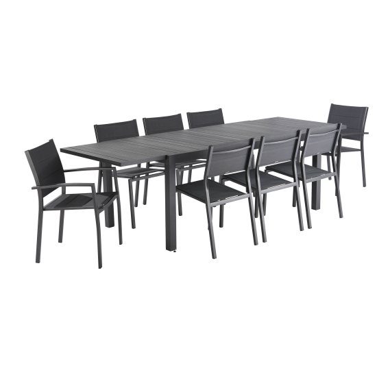 Стол раздвижной Naterial Lyra 180x260x96 см алюминий цвет антрацит