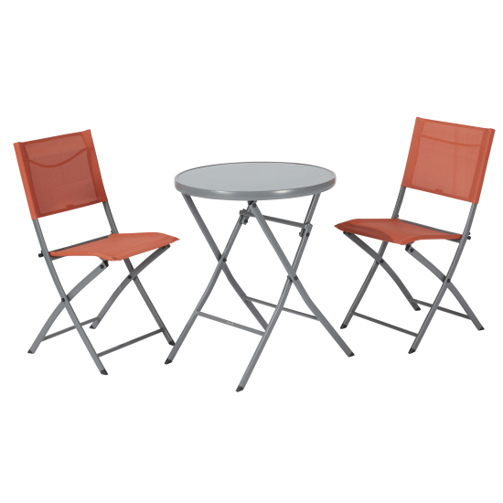 Стул складной Naterial Emys 52.5x84x42 см сталь цвет кирпичный