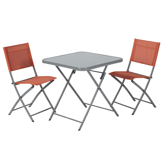 Стул складной Naterial Emys 52.5x84x42 см сталь цвет кирпичный