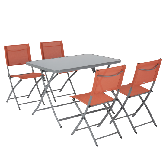 Стул складной Naterial Emys 52.5x84x42 см сталь цвет кирпичный