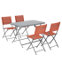 Стул складной Naterial Emys 52.5x84x42 см сталь цвет кирпичный