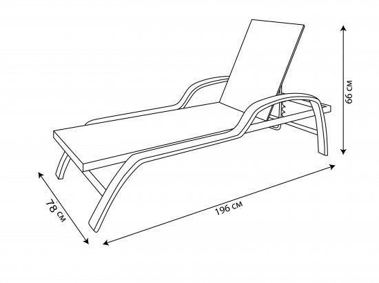 Шезлонг GreenGard Фиджи 196x77x35 см сталь/полиротанг коричневый