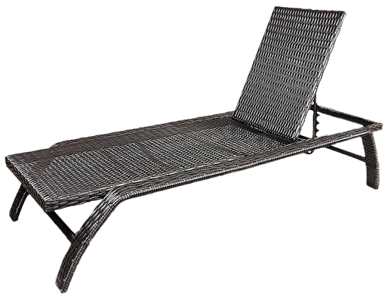 Шезлонг GreenGard Фиджи 196x77x35 см сталь/полиротанг коричневый