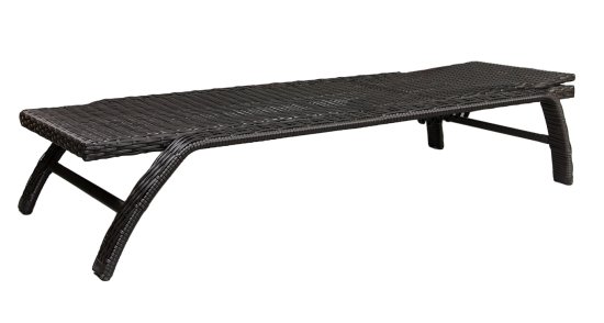 Шезлонг GreenGard Фиджи 196x77x35 см сталь/полиротанг коричневый