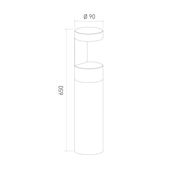 Светильник светодиодный садово-парковый Elektrostandard Nimbus серый 650 мм 4000К 10 Вт IP54 (35126/F)