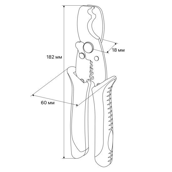 Ножницы для резки и снятия изоляции 170 мм