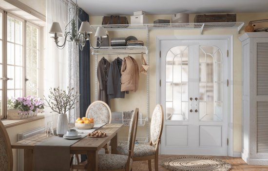 Разделитель на стойку Larvij 21.7x11.5x1.2 см сталь цвет белый