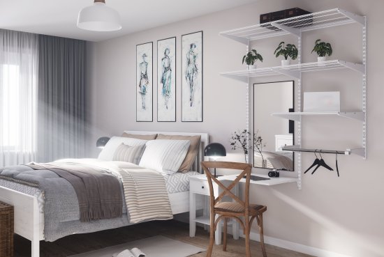 Разделитель на стойку Larvij 21.7x11.5x1.2 см сталь цвет белый