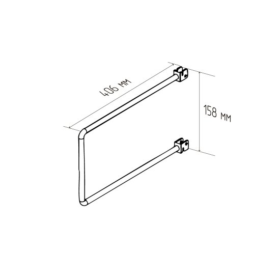 Разделитель на стойку Larvij 21.7x11.5x1.2 см сталь цвет белый