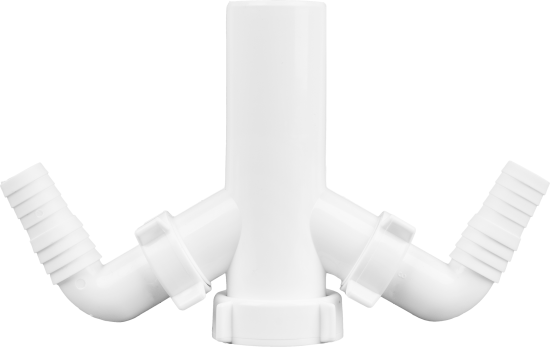 Патрубок с двойным отводом для стиральной машины Orio 1 1/2