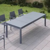 Садовый стол раздвижной Naterial Odyssea II 256/320x100x76 см алюминий/стекло антрацит