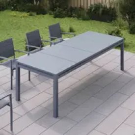 Садовый стол раздвижной Naterial Odyssea II 256/320x100x76 см алюминий/стекло антрацит