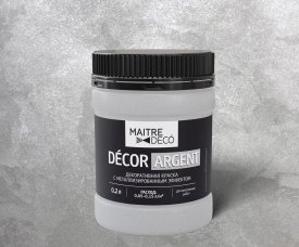 Краска декоративная Maitre Deco Décor Серебро полуглянцевая цвет серебряный 0.2 л