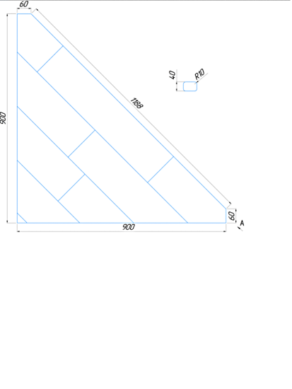 Ступень треугольная сращенная хвоя сорт АВ 40x900x900 мм