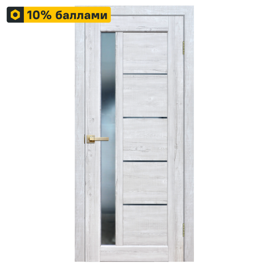 Дверь межкомнатная со стеклом Artens Брио 80x200 см ПВХ цвет сосна тоскана с замком и петлями