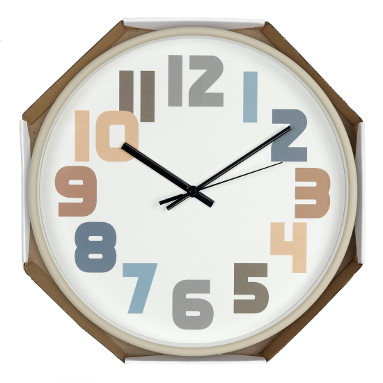 Часы настенные Troykatime Цифры d30 см цвет белый