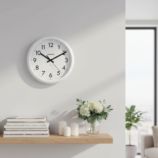Часы настенные Troykatime круглые d24 см цвет белый