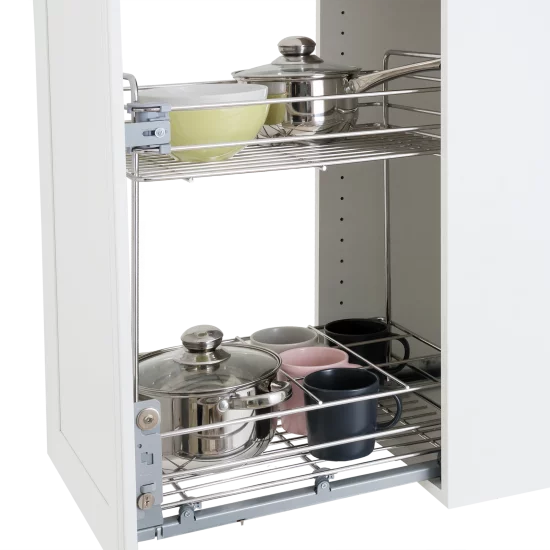 Корзина выдвижная Aff с доводчиком 40 см хром