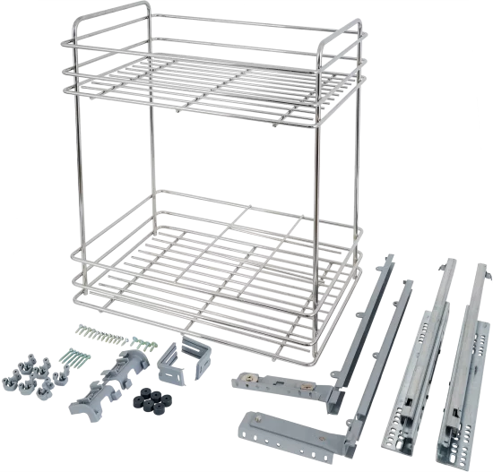 Корзина выдвижная Aff с доводчиком 40 см хром
