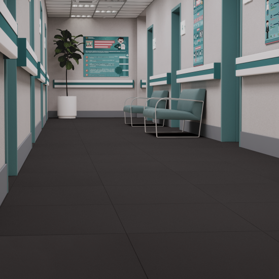 Керамогранит Ecogres EcoGamma EM10 60x60 см 1.44 м² неполированный цвет черный