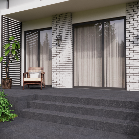 Ступень Estima Standard STC10 30x30 см неполированная цвет чёрный 17 шт.