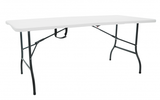 Стол садовый складной 180x73.5x74 см сталь/пластик цвет белый