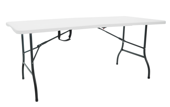 Стол садовый складной 180x73.5x74 см сталь/пластик цвет белый