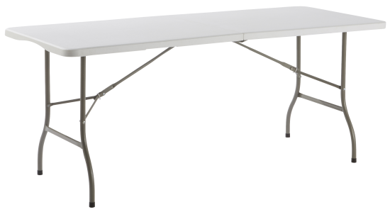 Стол садовый складной 180x73.5x74 см сталь/пластик цвет белый