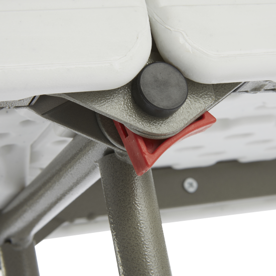 Скамья складная 183x43x28 см сталь/пластик цвет белый