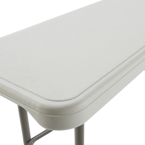 Скамья складная 183x43x28 см сталь/пластик цвет белый