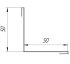 Планка для внутренних углов 50x50 мм 2 м 0.4 мм коричневый RAL 8017