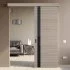 Дверь межкомнатная со стеклом Канзас 90x200 см ПВХ цвет дуб европейский красный с замком