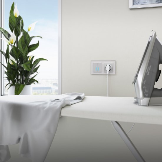 Умная розетка Werkel Minimir Home (a056420) скрытая установка серебро с заземлением