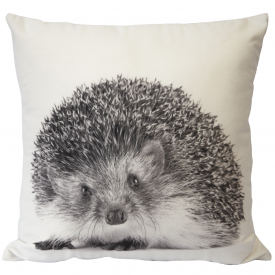 Декоративная подушка Seasons Еж 40x40 см бархат, цвет черно-белый