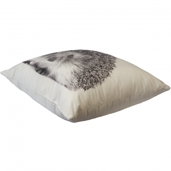 Декоративная подушка Seasons Еж 40x40 см бархат, цвет черно-белый