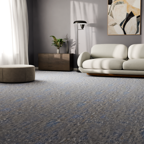 Ковровое покрытие полиамид Bruges принт серый, 3.5 м