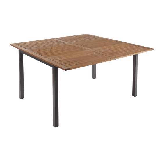 Стол Naterial Oris 102x147x147 см алюминий цвет коричневый