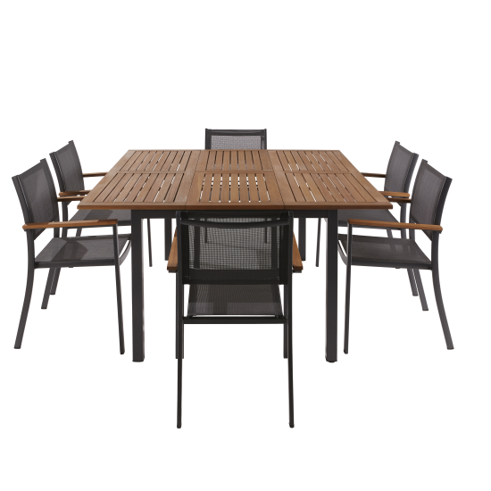 Стол Naterial Oris 102x147x147 см алюминий цвет коричневый