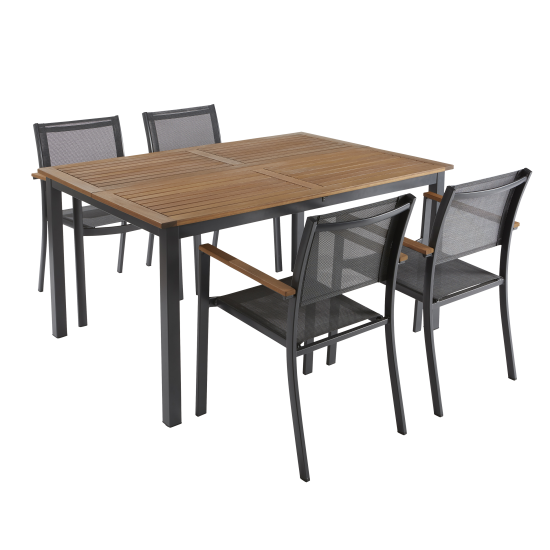 Стол Naterial Oris 102x147x147 см алюминий цвет коричневый