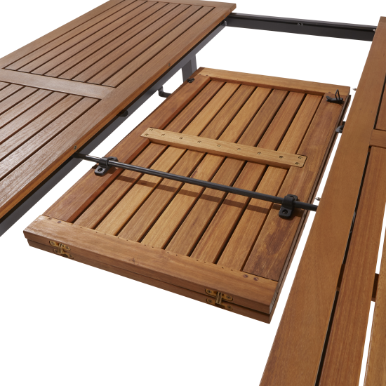 Стол Naterial Oris 102x147x147 см алюминий цвет коричневый