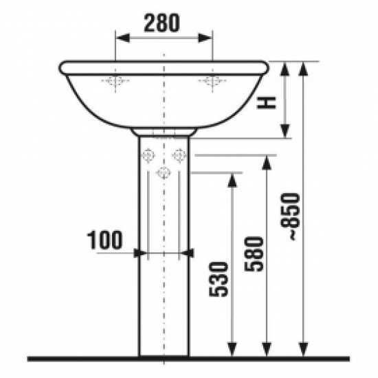 Пьедестал Jika Lyra 700 мм белый (1927.0/8.1927.0.000.000.9)