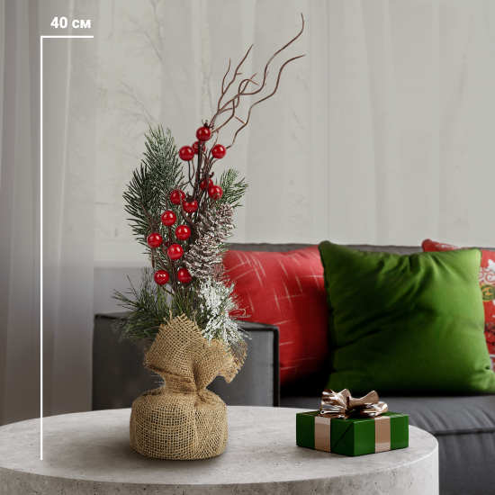 Украшение елка в мешке h40 см