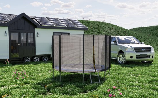 Батут с защитной сеткой ø366 см до 150 кг