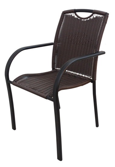 Стул Cafe5 64x55x86 см сталь/ротанг темно-коричневый