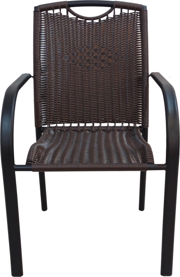 Стул Cafe5 64x55x86 см сталь/ротанг темно-коричневый