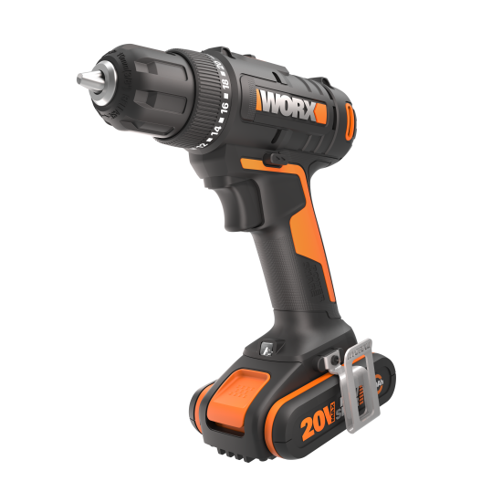 Дрель-шуруповерт аккумуляторная Worx WX100, 20 В Li-ion 1x2 Ач