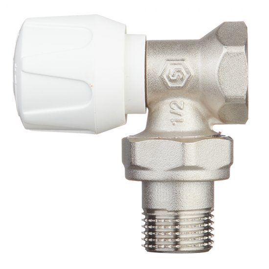 Клапан термостатический угловой Stout 1/2 НР(ш) х 1/2 ВР(г) для радиатора (SVR-2102-000015)
