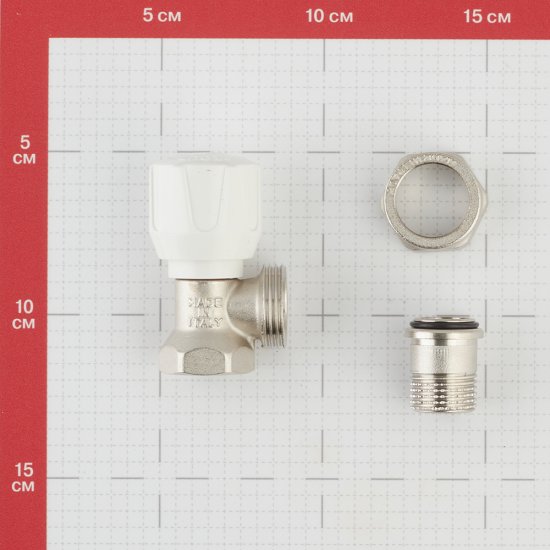 Клапан термостатический угловой Stout 1/2 НР(ш) х 1/2 ВР(г) для радиатора (SVR-2102-000015)