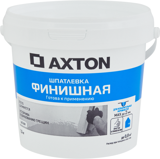 Шпатлевка Axton финишная цвет белый 1.5 кг