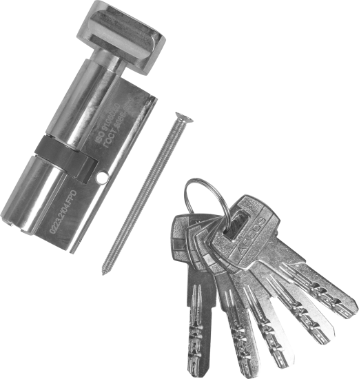 Цилиндровые механизмы Apecs Pro LM-68(31/37C)-C-NI 68 мм, ключ/вертушка, цвет никель